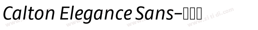 Calton Elegance Sans字体转换